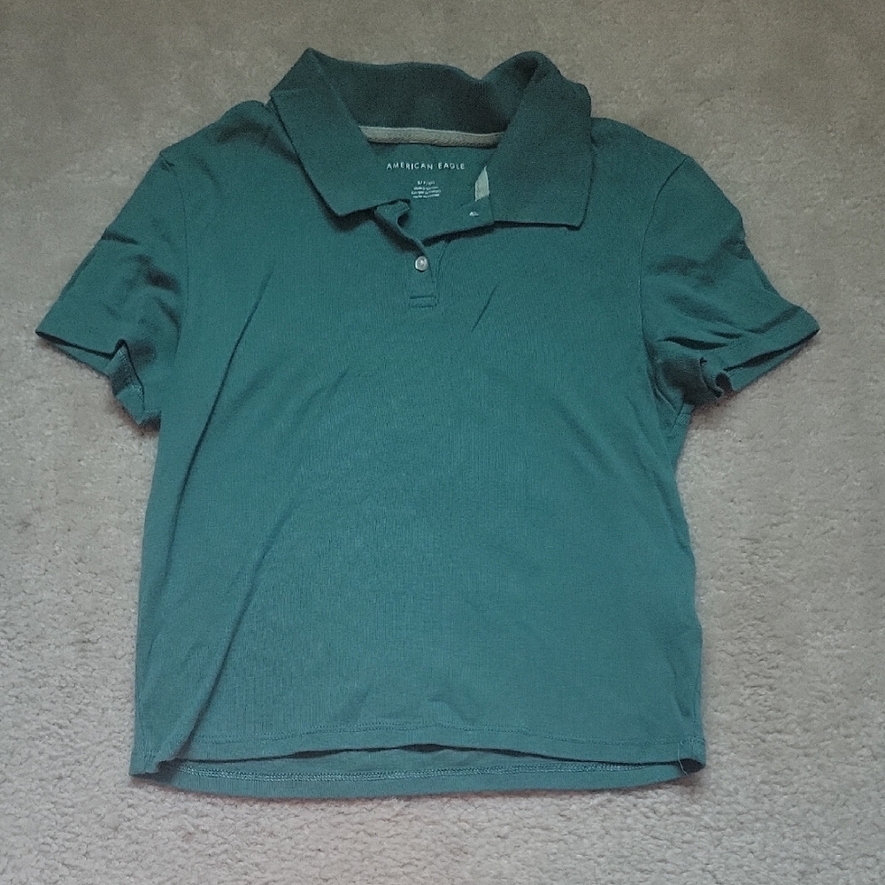 American Eagle Outfitters Teal Polo Shirt